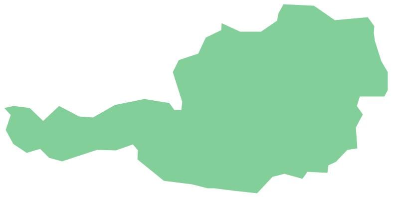 austrija vektorinis žemėlapis