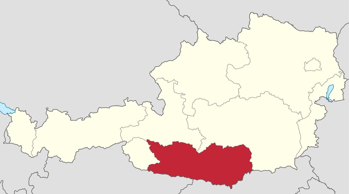 žemėlapis austrijos karintijos