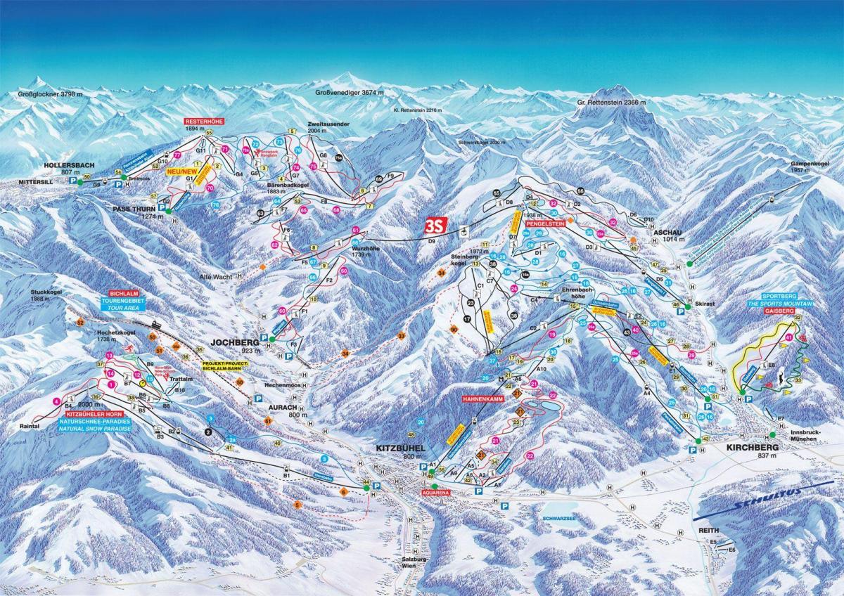 austrijos slidinėjimo žemėlapis
