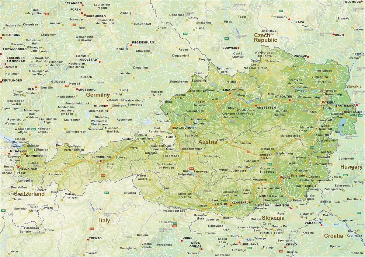 žemėlapis bruck austrija