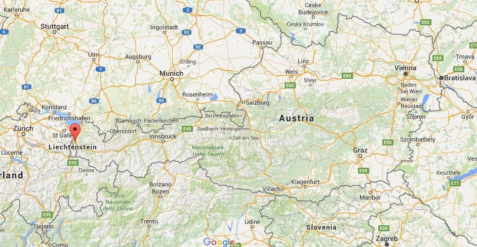 žemėlapis feldkirch austrija