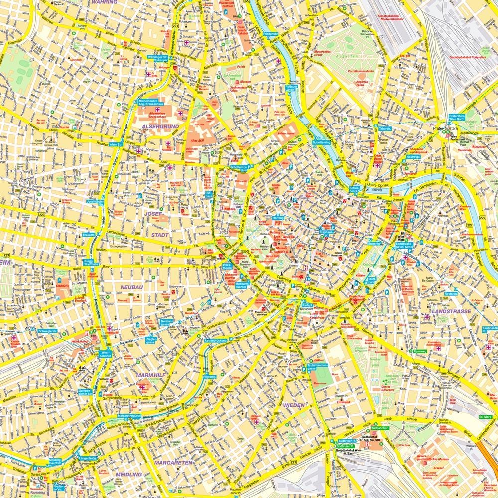 miesto gatvių žemėlapis vienna austrija