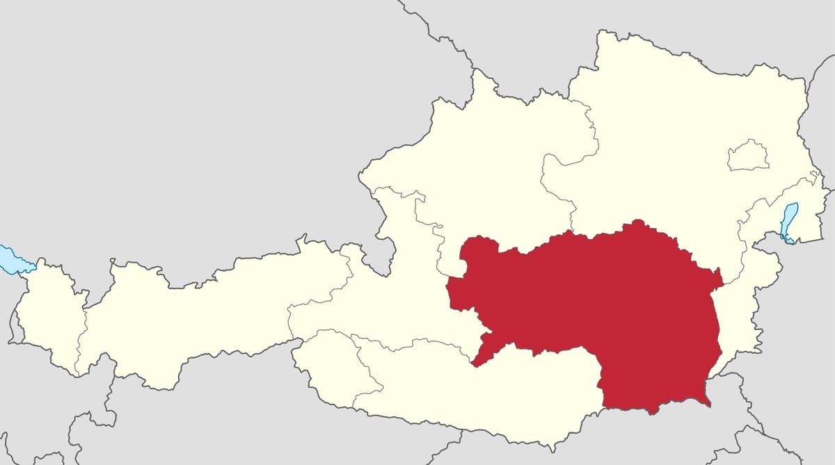 žemėlapis steiermark austrija