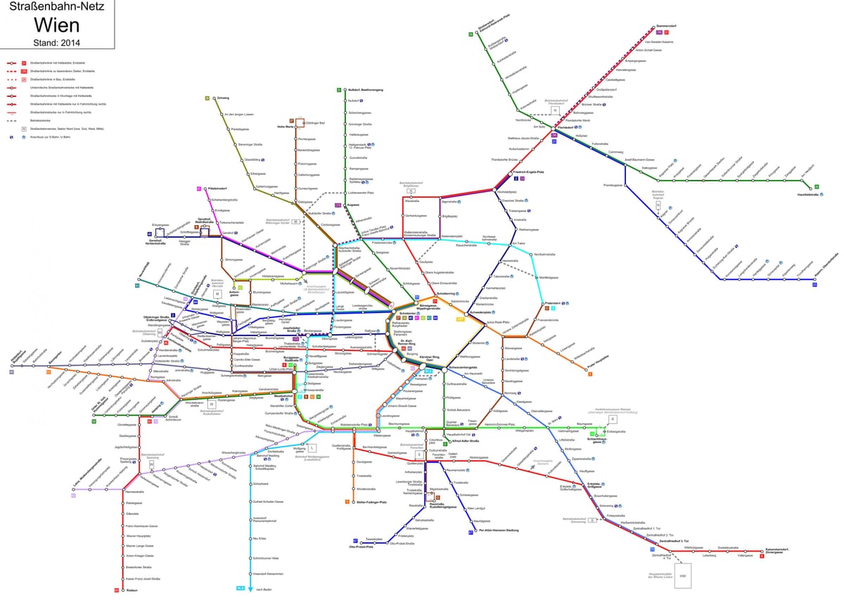 vienos (austrija metro žemėlapis