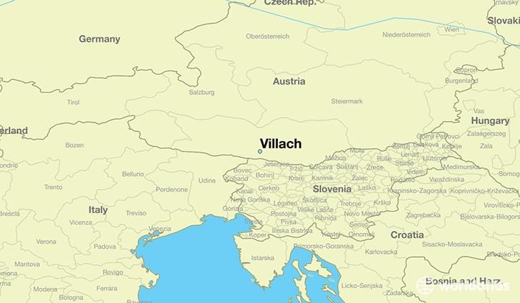 žemėlapis villach, austrija