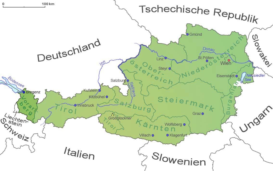 žemėlapis vorarlberg, austrija