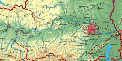 Žemėlapis žemutinės austrijos
