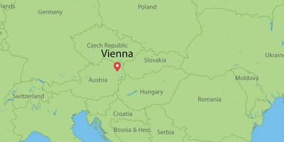 Austrija šalies pasaulio žemėlapyje
