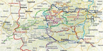 Žemėlapis austrija dviračiu