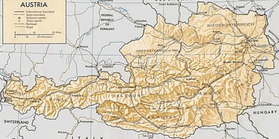 Austrija geografinis žemėlapis