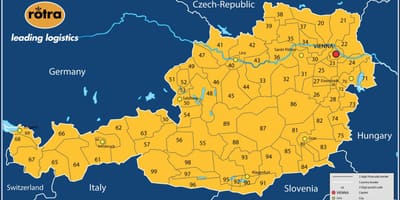 Žemėlapis austrija pašto kodas 