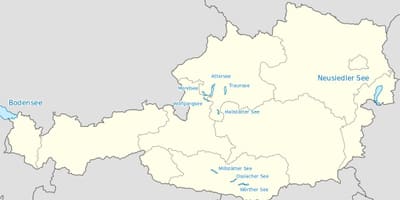 Žemėlapis austrijos ežerų