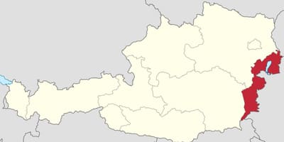 Žemėlapis burgenland austrija