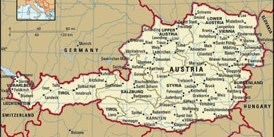 Žemėlapis pilys, austrija