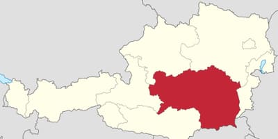 Žemėlapis styria austrija