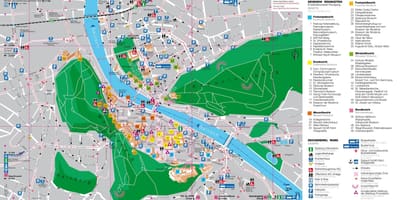 Žemėlapis turizmo žemėlapis zalcburgas, austrija