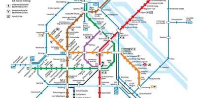 Vienos (austrija metro žemėlapis
