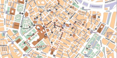 Vienos (austrija miesto centro žemėlapis