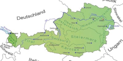 Žemėlapis vorarlberg, austrija